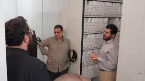 گزارش تصویری از بازدید رئیس و مدیران حوزه هنری از مخزن مرکز اسناد و تحقیقات دفاع مقدس