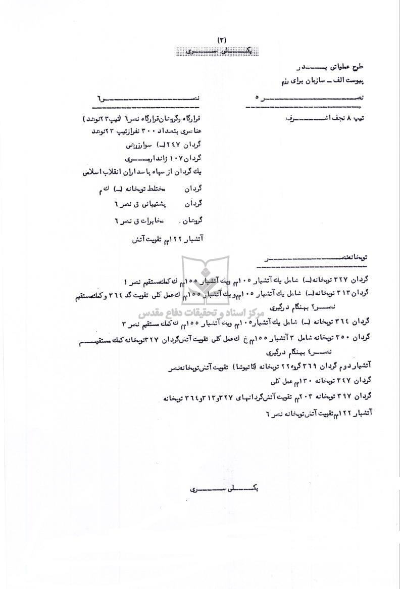 طرح عملیاتی بدر - مربوط به اسناد رمضان